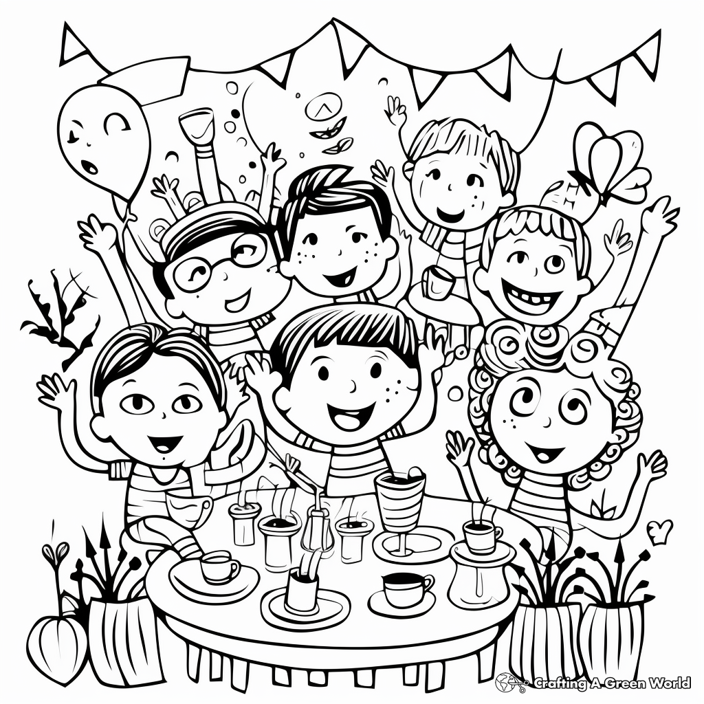 Friday Party Time Coloring Pages 2