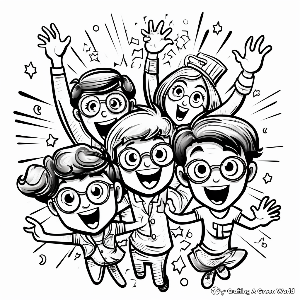 Friday Party Time Coloring Pages 3