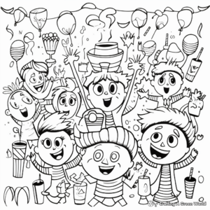 Friday Party Time Coloring Pages 4