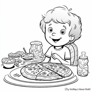 Friday Pizza Night Coloring Pages 1