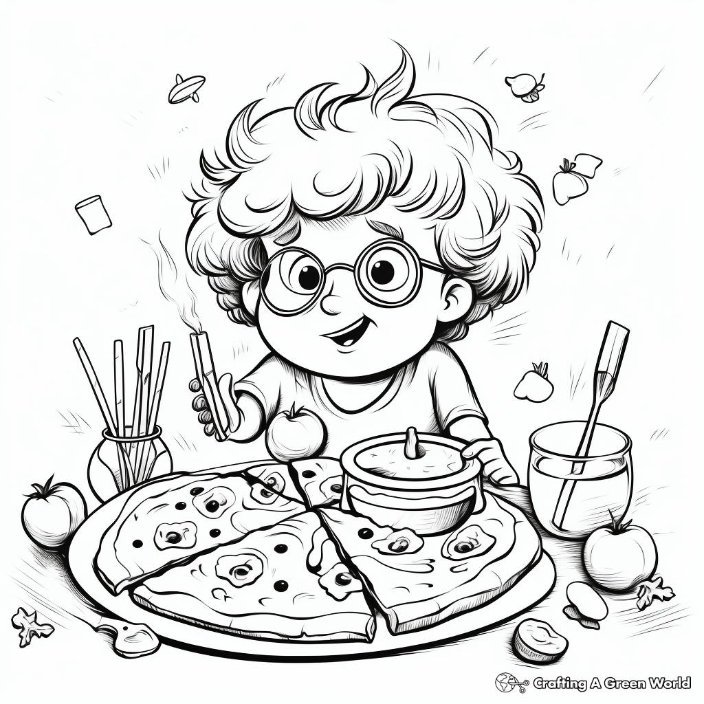 Friday Pizza Night Coloring Pages 2