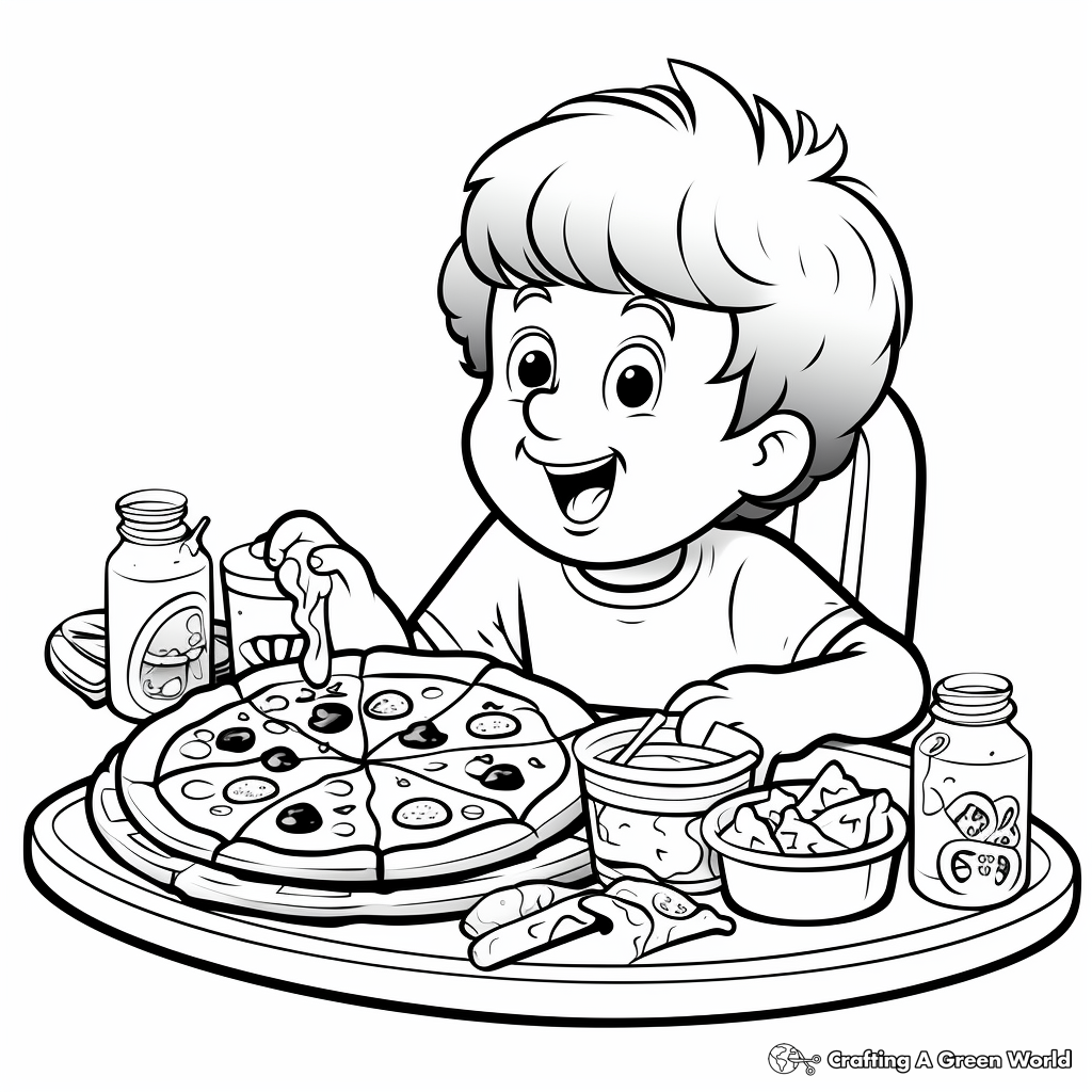 Friday Pizza Night Coloring Pages 3