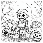 Friday the 13th Spooky Coloring Pages 1
