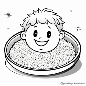 Fried Rice Dinner Plate Coloring Pages 1