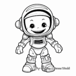 Friendly Alien and Astronaut Coloring Pages 2