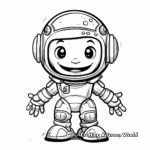 Friendly Alien and Astronaut Coloring Pages 3