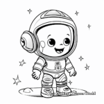 Friendly Alien and Astronaut Coloring Pages 4
