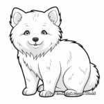 Friendly Arctic Fox Coloring Pages 2