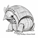 Friendly Armadillo Coloring Pages for Kids 1