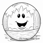 Friendly Beach Ball Coloring Pages for Children 1
