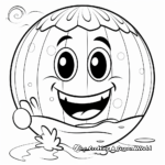 Friendly Beach Ball Coloring Pages for Children 2