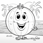 Friendly Beach Ball Coloring Pages for Children 4