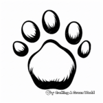 Friendly Bear Paw Print Coloring Pages for Kids 4