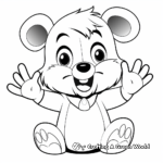 Friendly Beaver Waving Coloring Pages 3