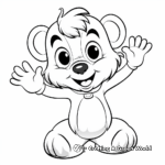 Friendly Beaver Waving Coloring Pages 4