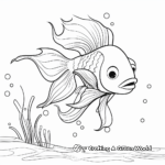 Friendly Betta Fish Coloring Pages for Children 1