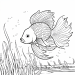 Friendly Betta Fish Coloring Pages for Children 2