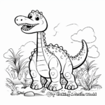 Friendly Brontosaurus Coloring Pages 1