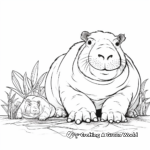 Friendly Capybara and Turtle Coloring Pages 3
