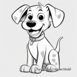 Friendly Cartoon Dog Coloring Pages 1
