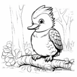 Friendly Cartoon Kookaburra Coloring Pages 3