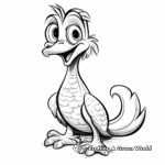 Friendly Cartoon Troodon Coloring Pages for Children 4