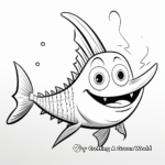 Friendly Clown Catfish Coloring Pages for Children 1