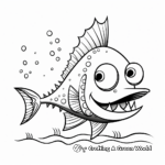 Friendly Clown Catfish Coloring Pages for Children 4