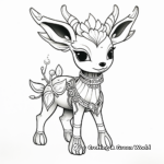 Friendly Deerling With Trainers Coloring Pages 2
