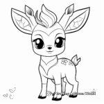 Friendly Deerling With Trainers Coloring Pages 4
