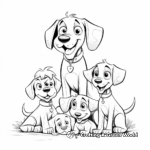 Friendly Dog Family Coloring Pages 3