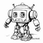 Friendly Domestic Robot Coloring Pages 2
