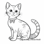 Friendly Domestic Shorthair Cat Coloring Pages 1