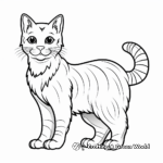 Friendly Domestic Shorthair Cat Coloring Pages 3