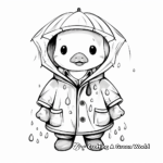 Friendly Duck Raincoat Coloring Sheets 2
