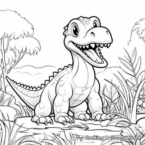 Dinosaur Book Coloring Pages - Free &amp; Printable!