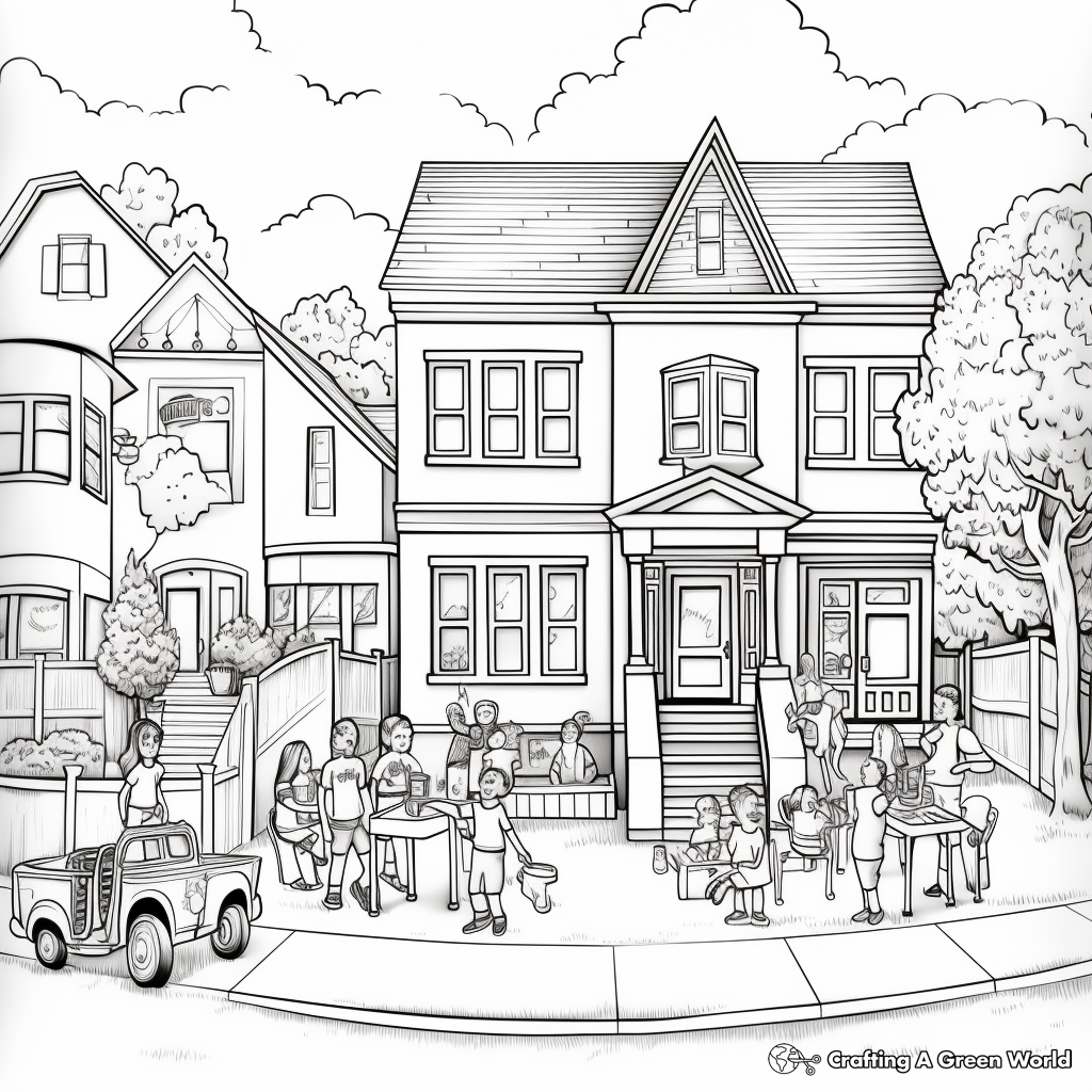 Friendly Neighborhood BBQ Summer Bucket List Coloring Pages 1