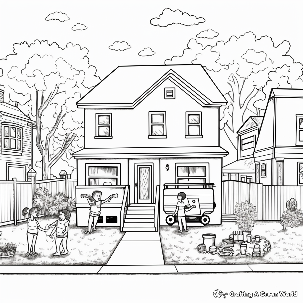 Friendly Neighborhood BBQ Summer Bucket List Coloring Pages 2