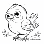 Friendly Robin Bird Coloring Pages for Children 1