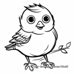 Friendly Robin Bird Coloring Pages for Children 3