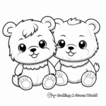 Friendly Teddy Bear Friends Coloring Pages 1