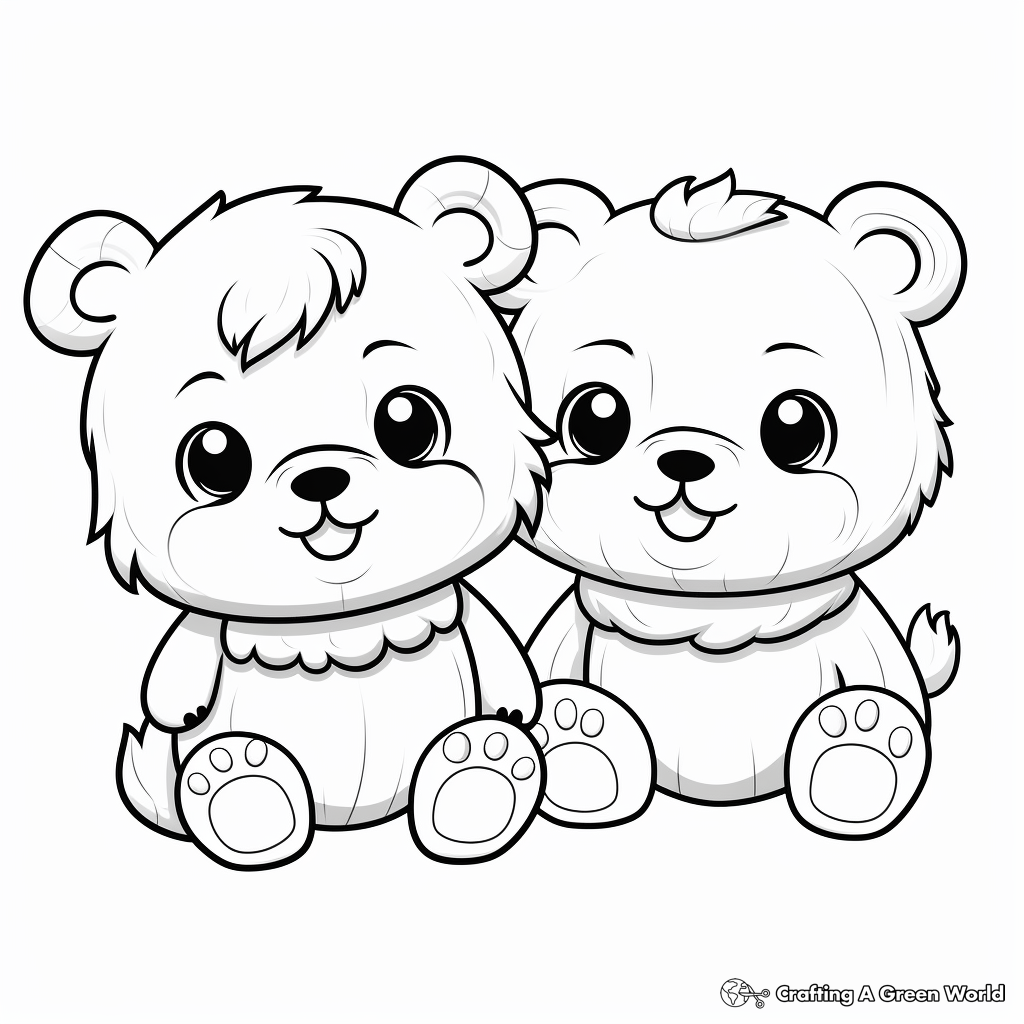 Friendly Teddy Bear Friends Coloring Pages 1