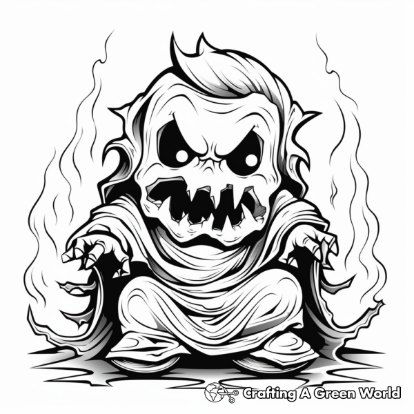 Horror Book Coloring Pages - Free &amp; Printable!