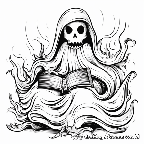Horror Book Coloring Pages - Free &amp; Printable!