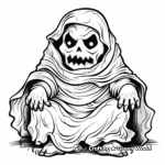 Frightful Ghost Coloring Pages for Halloween 3