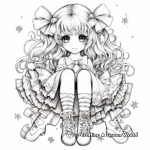 Frilly Lace Socks Coloring Pages 1