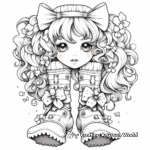 Frilly Lace Socks Coloring Pages 3