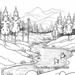Frolicking Penguins Winter Coloring Pages 1