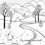 Frolicking Penguins Winter Coloring Pages 4