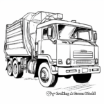 Front Loader Garbage Truck Coloring Pages 1